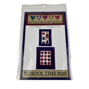 SCHOOL TIME #105 Little Country Quilts Patterns Schoolhouse Sampler Apple Quilt